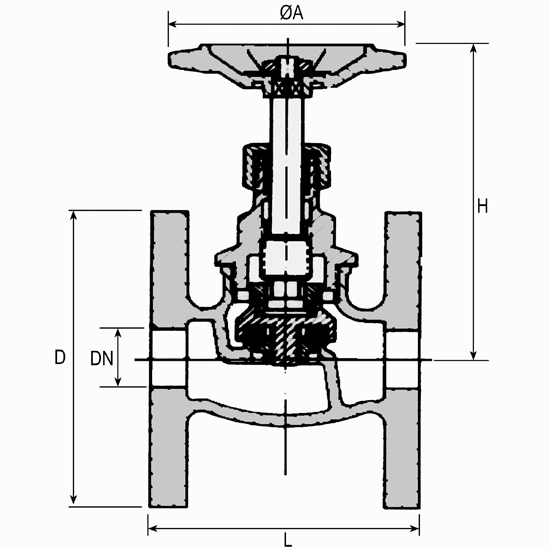 Bronzen klepafsluiter met PTFE klepring&nbsp;&nbsp;|&nbsp;&nbsp;KP-515